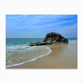 Rock Formation On The Beach Canvas Print