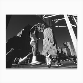Dunking From The Series Metropolis Canvas Print