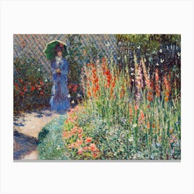 Claude Monet'S Garden 1 Canvas Print