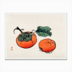 Persimmons, Kōno Bairei Canvas Print