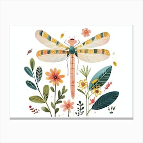 Little Floral Dragonfly 2 Canvas Print