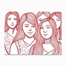 Group Of Women Canvas Print