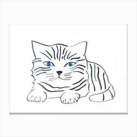 Striped Cat Canvas Print