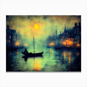 Sunset on the waterfront Canvas Print