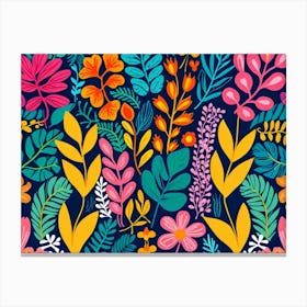 Colorful Floral Pattern 2 Canvas Print