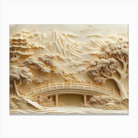 3D Chinese landscape Canvas Print