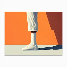 White Sneakers Canvas Print