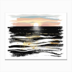 Sunset At The Beach 60 Canvas Print