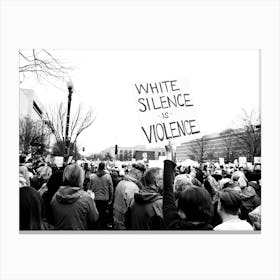 White Silence Is Violence Canvas Print