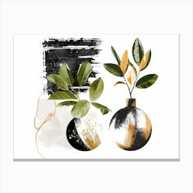 Black And Gold 95 Canvas Print