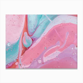 Pink And Blue Abstract Painting 1 Canvas Print