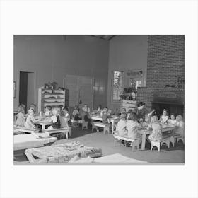 Lunch At The Nursery School At The Fsa (Farm Security Administration) Farm Family Migratory Labor Camp Canvas Print