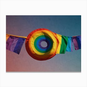 Rainbow Flags Canvas Print