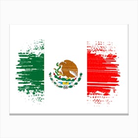 Mexican Flag 1 Canvas Print