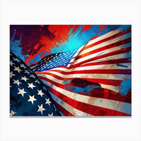 American Flag 8 Canvas Print