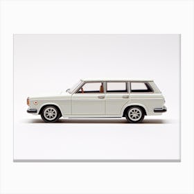 Toy Car 71 Datsun Bluebird 510 Wagon White Canvas Print