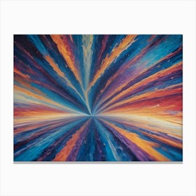 An Abstract Image Of A Colorful Explosion Of Paint Splatters With A Radial Design Canvas Print