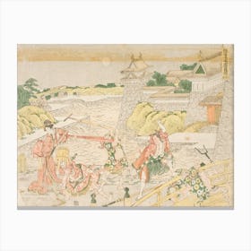 Act III From The Play Kanadehon Chushingura, A Kana Primer For The Treasury Of Loyal Retainers, Katsushika Hokusai, Canvas Print