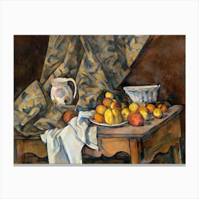 Still Life With Apples And Peaches, Paul Cézanne Canvas Print