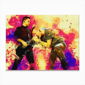 Smudge Mike Shinoda And Chester Bennington Canvas Print