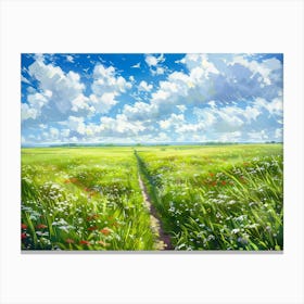 Path In The Meadow Canvas Print