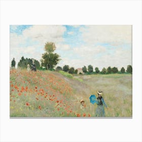 The Poppy Field Near Argenteuil (1873), 1, Claude Monet Canvas Print