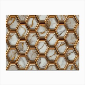 Gold Marble Tile Background Canvas Print