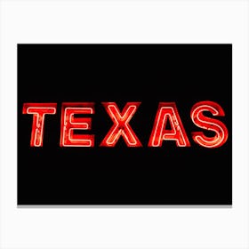 Texas Neon Canvas Print