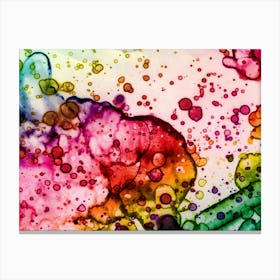 Alcohol Ink All Colors Canvas Print