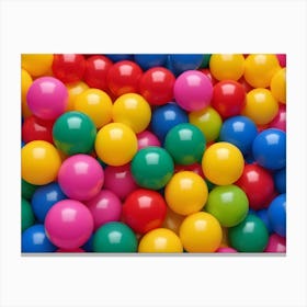 Colorful Plastic Balls In A Ball Pit Canvas Print