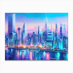 Futuristic Cityscape 15 Canvas Print