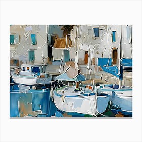 Of Boats In The Harbor Canvas Print