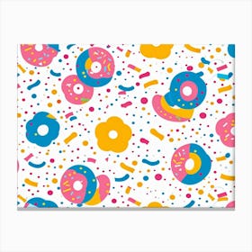 Abstract Geometric Vector Design Featuring A Seamless Pattern Of Tiny Swirling Shapes Including Tin (3) Canvas Print