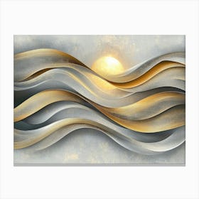 Abstract Wave Painting 5 Canvas Print