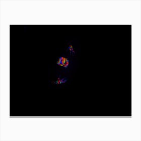 Woman With Make Up Art Of Glowing Uv Fluorescent Powder 7 Canvas Print