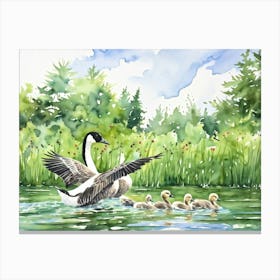 Canadian Geese 28 Canvas Print