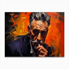 Man Smoking A Cigarette 2 Canvas Print