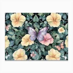 Floral Seamless Pattern 3 Canvas Print