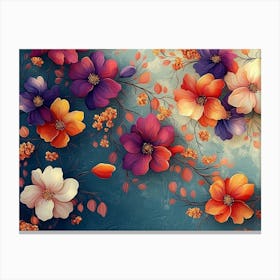 Colorful Flowers 1 Canvas Print