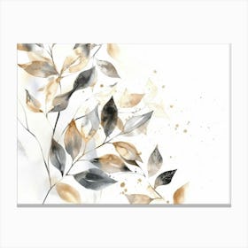 Watercolor Leaves 3 Canvas Print