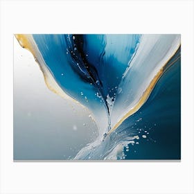 Blue Water Splash Canvas Print