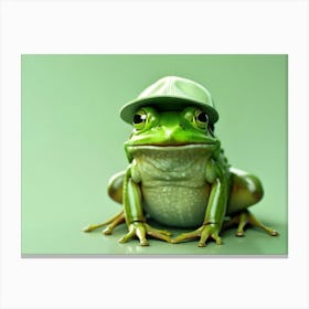 Frog In Hat Canvas Print
