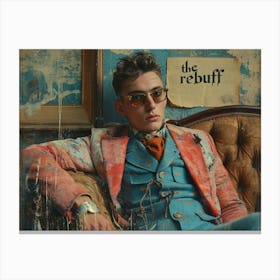 The Rebuff: Ornate Illusion in Contemporary Collage. Rebuff Canvas Print