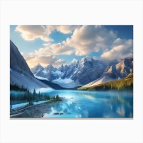 Lake In The Mountains 2 Canvas Print