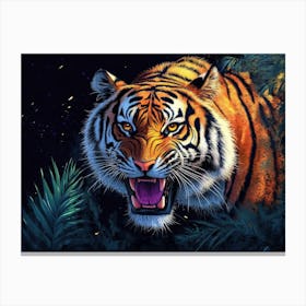 Tiger In The Jungle 1 Canvas Print