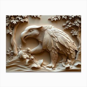 Eagle Carving Canvas Print