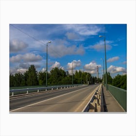 Empty Road On A Bridge Canvas Print