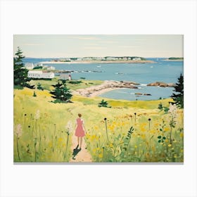 Seaside Meadow - expressionism 1 Canvas Print