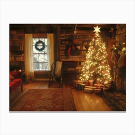 Christmas In The Cabin Canvas Print