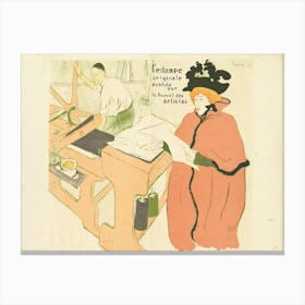 Cover For L Estampe Originale (1893), Henri de Toulouse-Lautrec Canvas Print